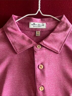 Peter Millar Heathered Pink Polo Shirt